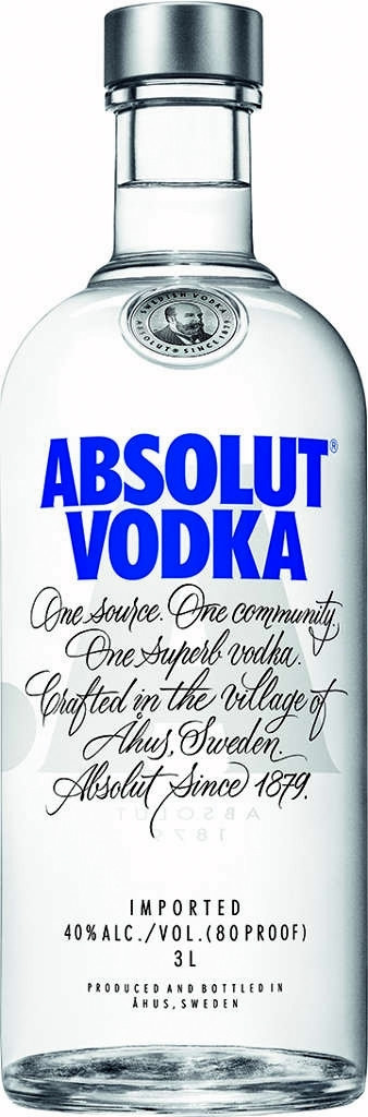 Absolut Blue  Vodka 3l