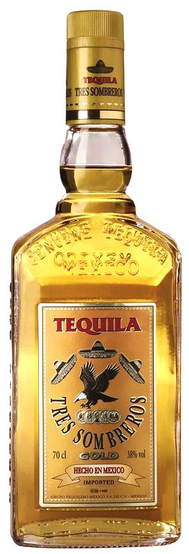 Tres Sombreros Gold Tequila 0,7l