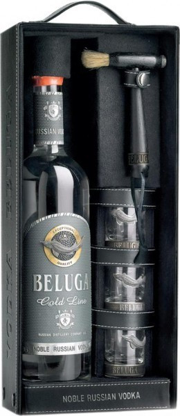 Beluga Vodka Gold Line 0,7l (díszdoboz+3pohár)