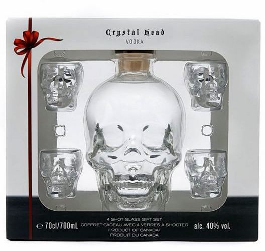 Crystal Head díszdoboz+4pohár 0.7l