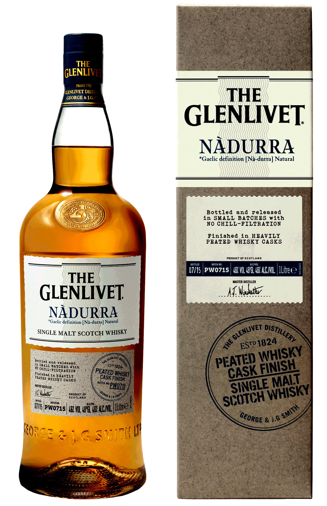 Glenlivet Nadurra Peated Skót Single Malt Whisky 0,7l