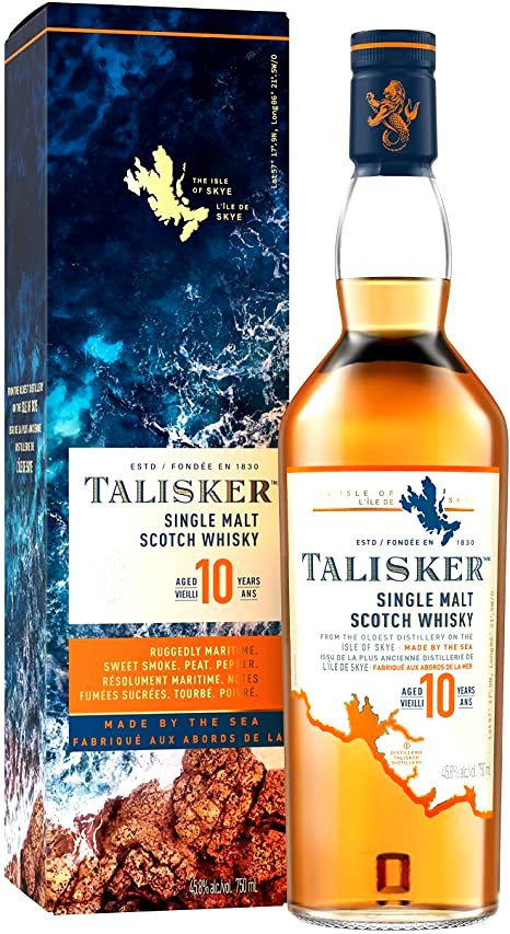 Talisker 10 éves Skót Single Malt Whisky 0,7l