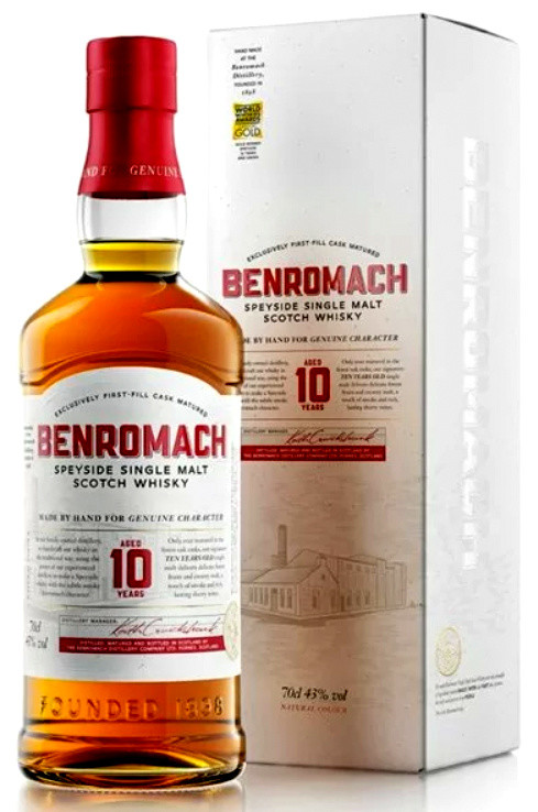 Benromach 10 éves Skót Single Malt Whisky 0.7l