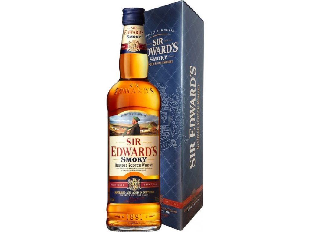 Sir Edwards Smoky Skót Whisky 0.7l