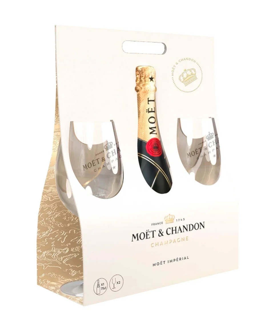 Moet & Chandon Brut Imperial Champagne 0.75l +pohár