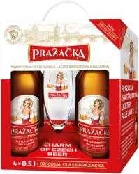 Prazacka DD 4% 4x0.5l+Pohár