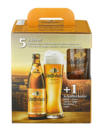 Schöfferhofer Búza 5% 5x0.5l+Pohár