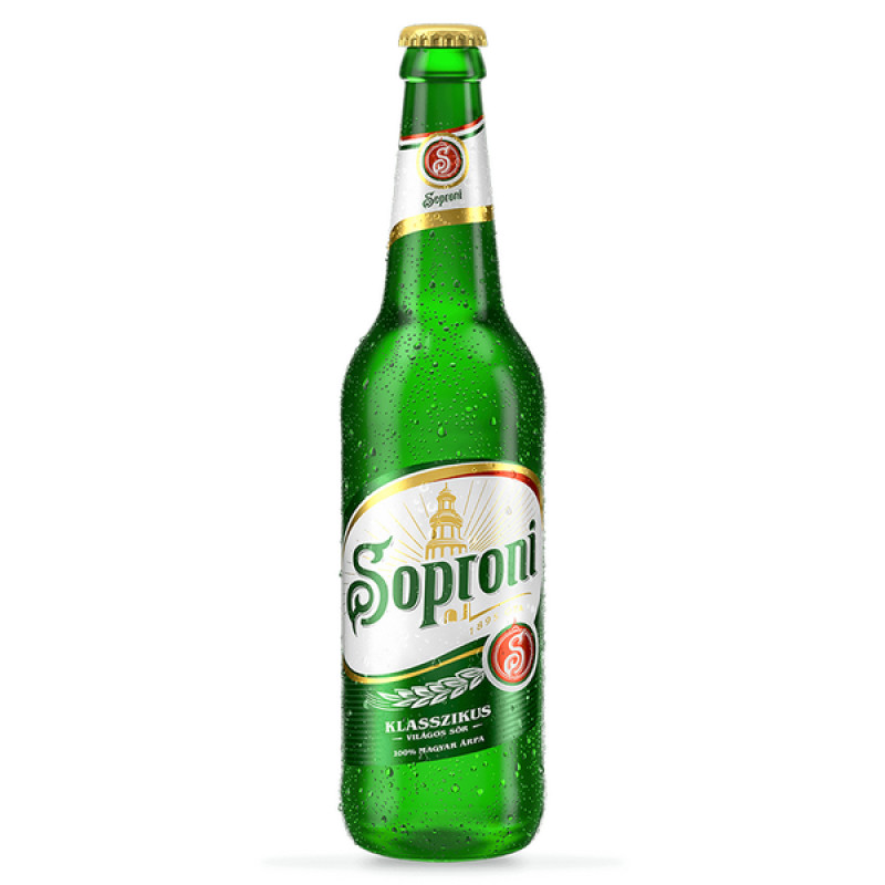 Soproni 0.5l üveges sör vv.