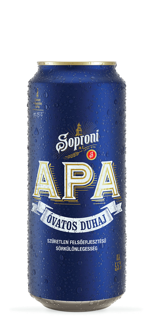 Soproni Óvatos Duhaj APA 0.5l dobozos sör DRS