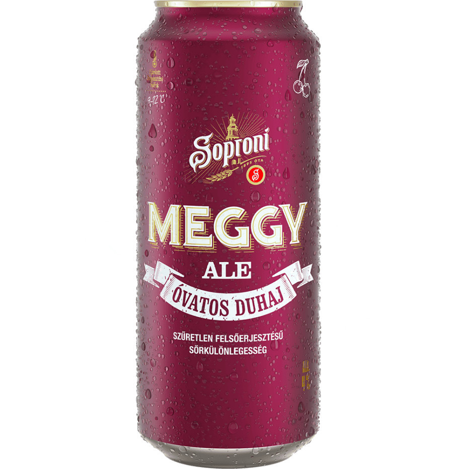 Soproni Óvatos Duhaj Meggy 0.5l dobozos sör DRS