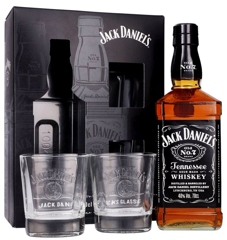 Jack Daniel's Amerikai Whiskey 0.7l +2 pohár DRS