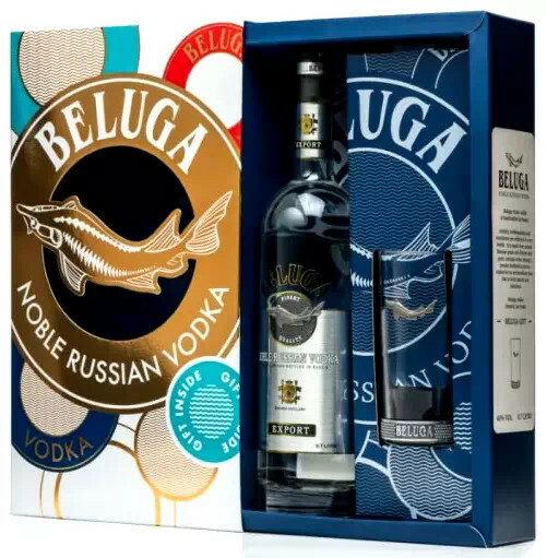 Beluga Noble Vodka 0.7l + pohár DRS