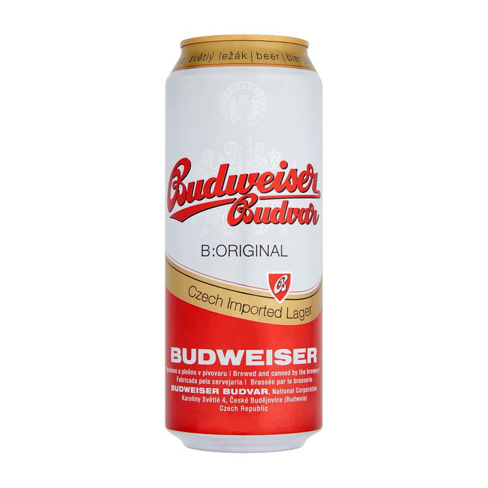 Budweiser Premium Lager 0.5l dobozos sör DRS