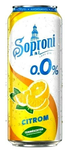 Soproni Zero Citrom 0.0% 0.5l dobozos sör DRS