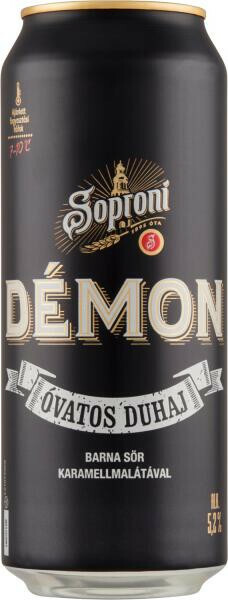 Soproni Óvatos Duhaj Démon 0.5l dobozos sör DRS