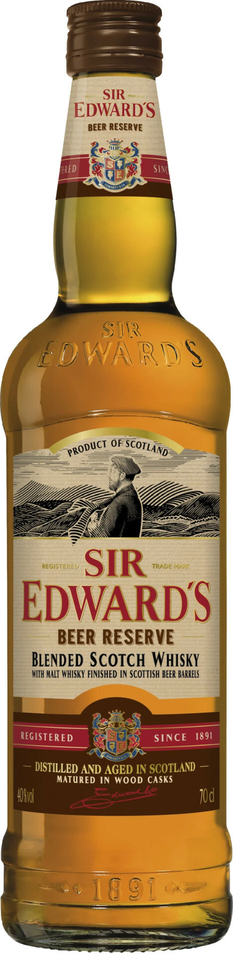Sir Edwards Beer Reserve Skót Whisky 0.7l DRS
