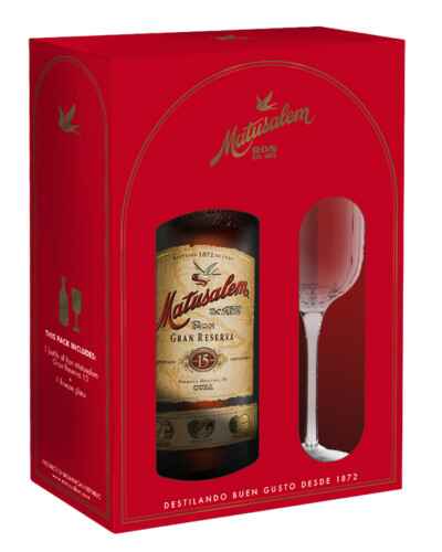 Matusalem Gran Reserva 15 éves Rum 0.7l +pohár DRS