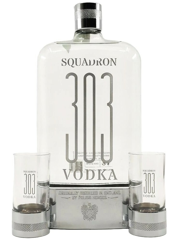 Squadron 303 Vodka 0.7l + 2 pohár